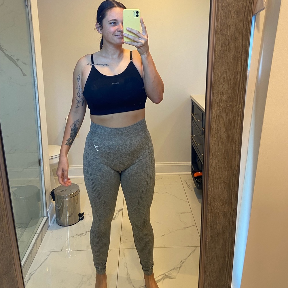 Gymshark seamless leggings marl green 💚